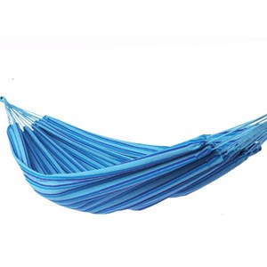 Set support bois avec hamac double bleu ciel