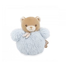 Mon pompon ours bleu - 10 cm