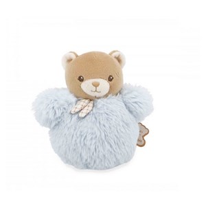 Mon pompon ours bleu - 10 cm