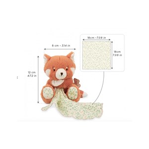 Doudou lange panda roux 12 cm