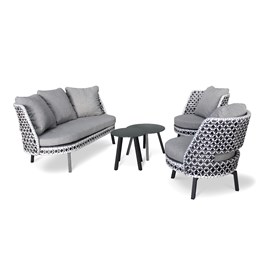 Salon de jardin 4 places en aluminium