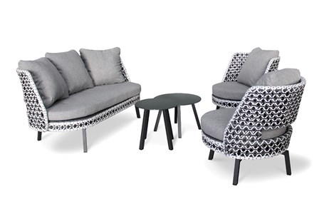 Salon de jardin 4 places en aluminium