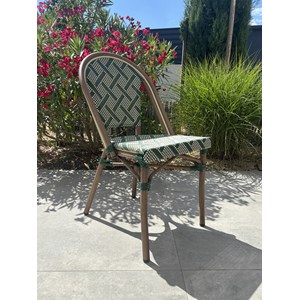 Lot de 2 fauteuils de jardin empilables en aluminium
