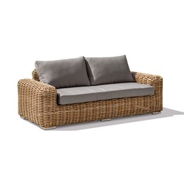 Canapé de jardin 2 places en résine tressée