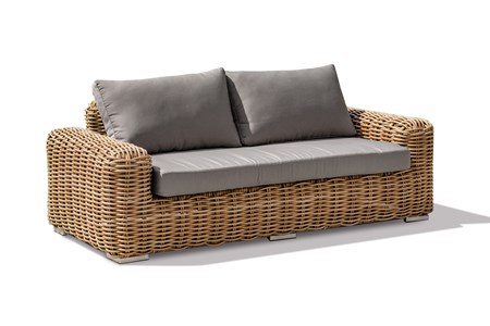 Canapé de jardin 2 places en résine tressée