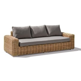 Canapé de jardin 3 places en résine tressée