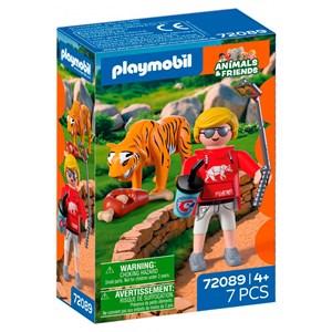 Zoo : tigre et visiteur