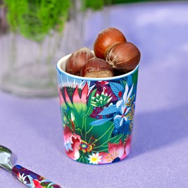 Tasse espresso  fleurs d'eau
