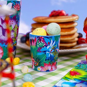Tasse espresso  fleurs d'eau