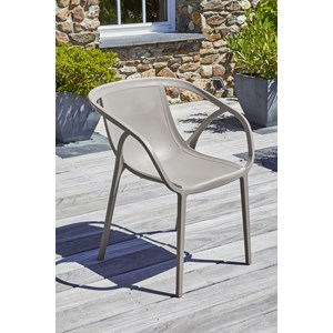 Fauteuil de jardin empilable en polypropylène renforcé
