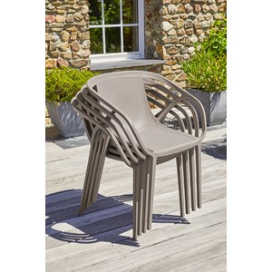 Fauteuil de jardin empilable en polypropylène renforcé