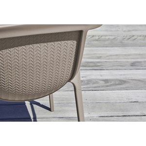 Fauteuil de jardin empilable en polypropylène renforcé