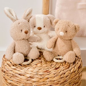 Peluche musicale teddy lapin beige (22 cm)