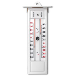 Thermomètre mini-maxi blanc