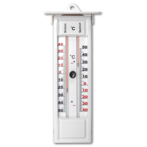 Thermomètre mini-maxi blanc