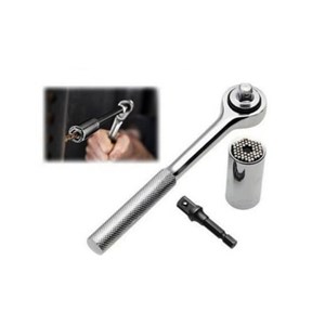Clé à cliquet et douille universelle - permet de visser et dévisser tous types d