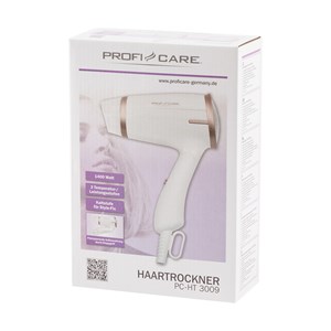 Sèche-cheveux pliable 1400w proficare blanc pc-ht 3009 blanc