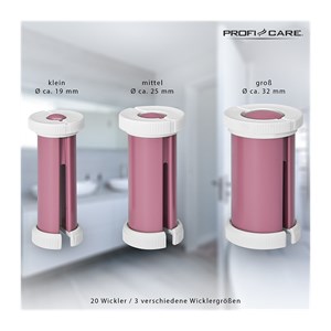 Bigoudis chauffants  blanc et bordeaux proficare pc-lw 3028