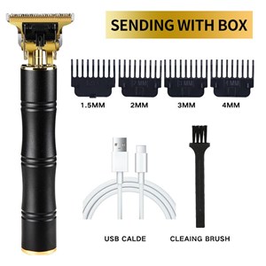 Tondeuse électrique professionnelle rechargeable noir herzberg hg04111-blk