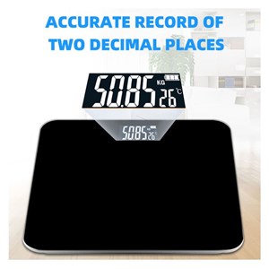 Balance corporelle rechargeable et thermometre d'ambiance herzberg hg04272