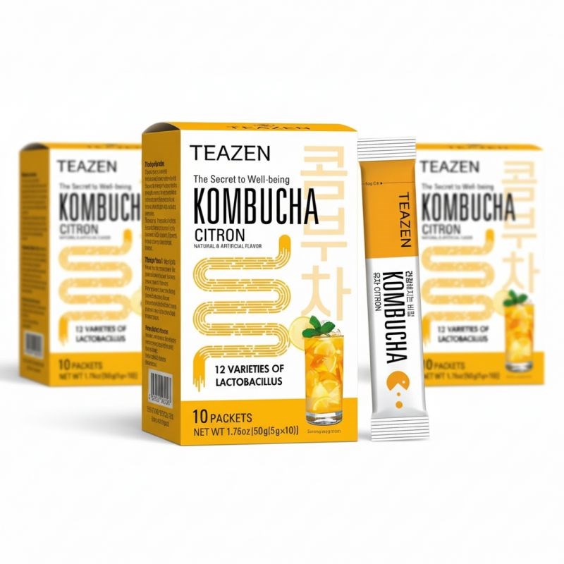 Pack mensuel kombucha citron yuzu : 3 boites teazen tz-pkoctnx3
