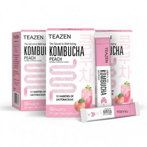 Pack mensuel kombucha pêche : 3 boites teazen tz-pkopehx3