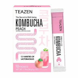 Pack mensuel kombucha pêche : 3 boites teazen tz-pkopehx3