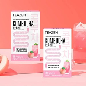 Pack mensuel kombucha pêche : 3 boites teazen tz-pkopehx3