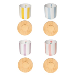 Coffret 4 tasses bandol 5,8 cm