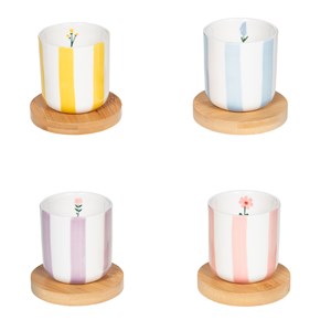 Coffret 4 tasses bandol 5,8 cm