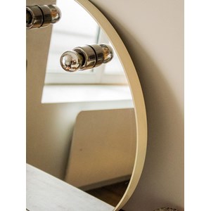 Miroir ivoire rond éclairé n°962