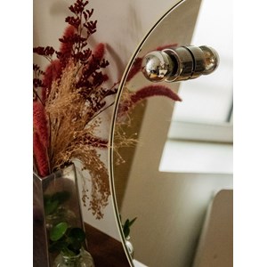 Miroir ivoire rond éclairé n°962