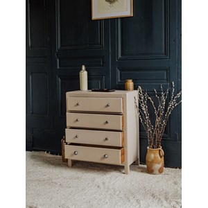 Olga, la commode beige en bois n°395