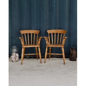 Paire de fauteuils en bois n°732