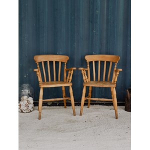 Paire de fauteuils en bois n°732