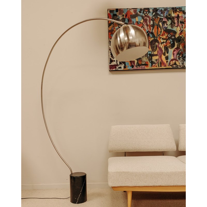 Grand lampadaire arc chromé n°337