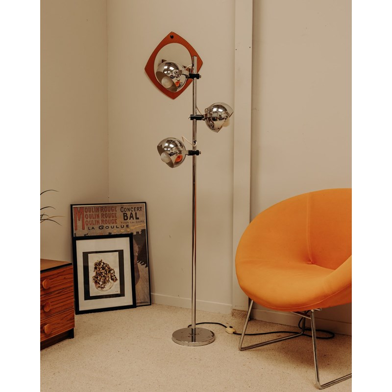 Lampadaire eye-ball chromé n°338