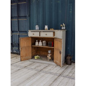 Buffet en bois patiné gris n°728