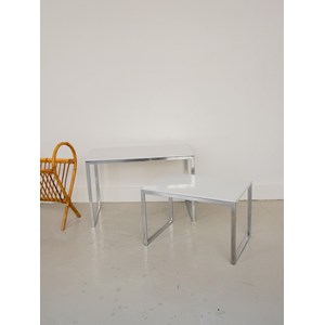 Duo de tables gigognes chromées n°143