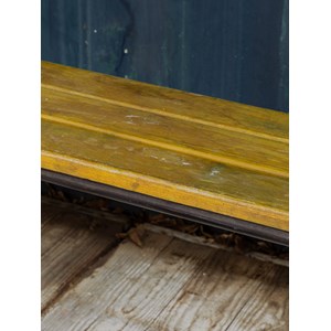 Banc d'école vintage jaune et noir n°344