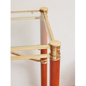 Console en verre et laiton n°831