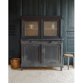 Buffet à deux corps en bois patiné n°723