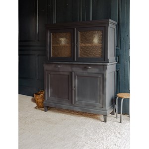 Buffet à deux corps en bois patiné n°723