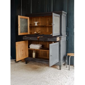 Buffet à deux corps en bois patiné n°723