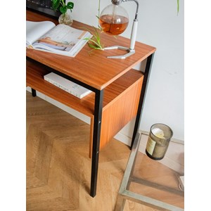 Yvan, le bureau en métal et teck n°495