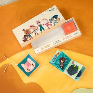 Set de naissance 3 livres sensoriels jardin