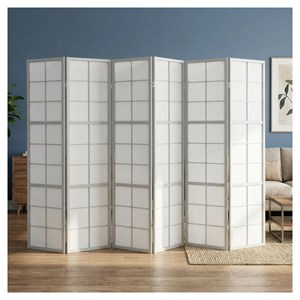 Paravent gris shoji 6 panneau
