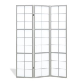 Paravent gris shoji 3 panneaux