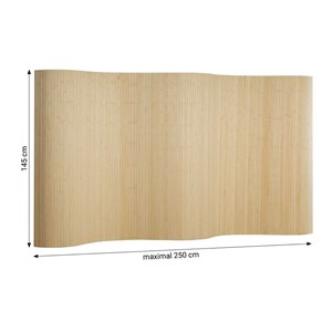 Paravent bambou hauteur 145 cm naturel