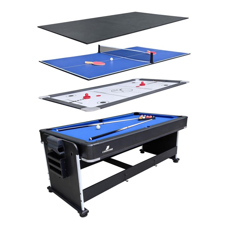 Table multi-jeux cougar 4-en-1 noire